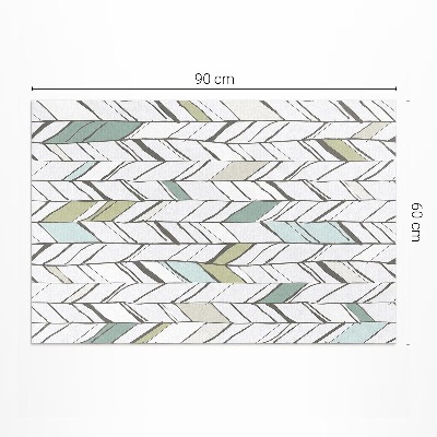 Vinyl floor rug Abstraction herringbone Indian style