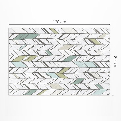 Vinyl floor rug Abstraction herringbone Indian style