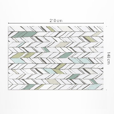 Vinyl floor rug Abstraction herringbone Indian style
