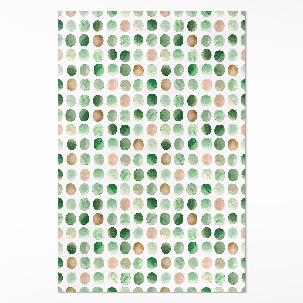 Pvc carpet Watercolor dots painted round boho