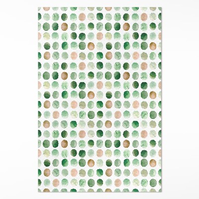 Pvc carpet Watercolor dots painted round boho