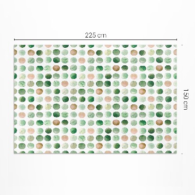 Pvc carpet Watercolor dots painted round boho