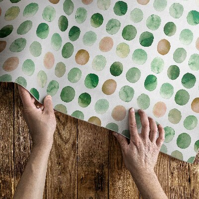 Pvc carpet Watercolor dots painted round boho