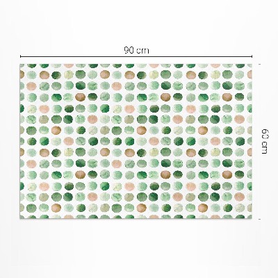 Pvc carpet Watercolor dots painted round boho