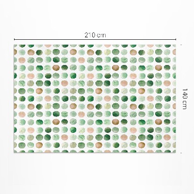 Pvc carpet Watercolor dots painted round boho