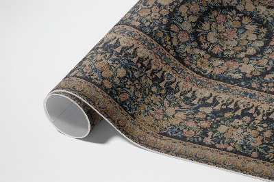 Vinyl floor rug Decorative floral pattern in old style