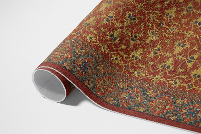 Vinyl floor rug Red, blue and yellow retro pattern