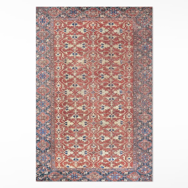 Pvc rug Very old red and blue pattern