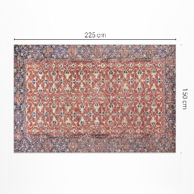 Pvc rug Very old red and blue pattern