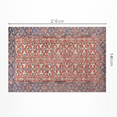 Pvc rug Very old red and blue pattern