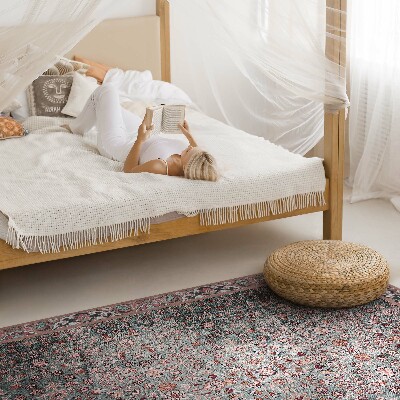 Pvc rug Retro aged floral pattern