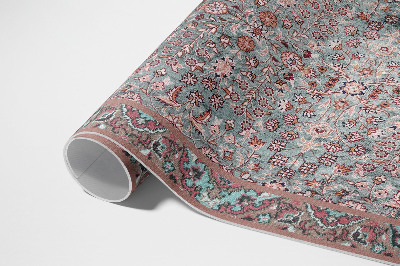 Pvc rug Retro aged floral pattern
