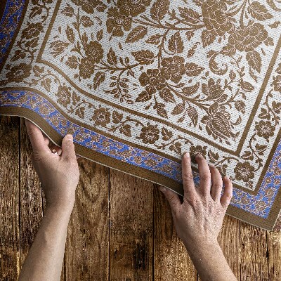 Vinyl floor rug Sir Matthew Digby Wyatt botanical pattern