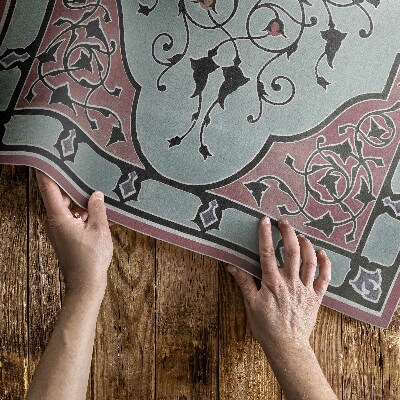 Vinyl rug Sir Matthew Digby Wyatt pink ornament
