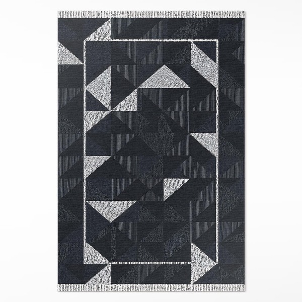 Vinyl floor rug Mosaic geometric pattern vintage