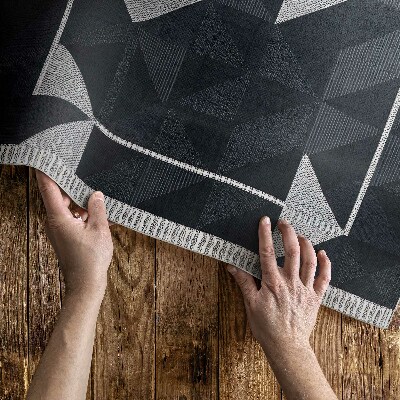 Vinyl floor rug Mosaic geometric pattern vintage