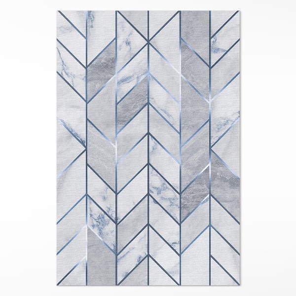Pvc rug Geometric lines light marble glamour