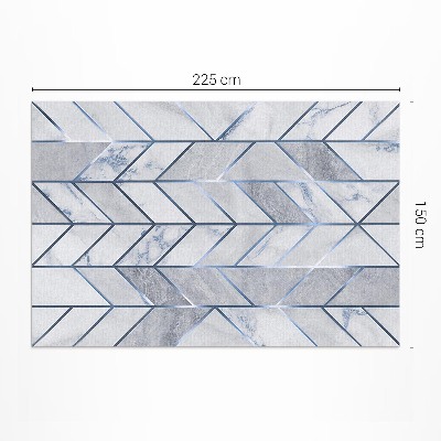 Pvc rug Geometric lines light marble glamour