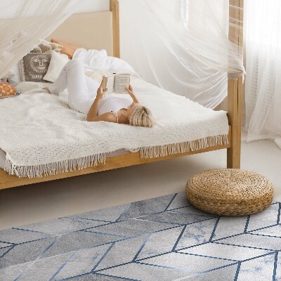 Pvc rug Geometric lines light marble glamour