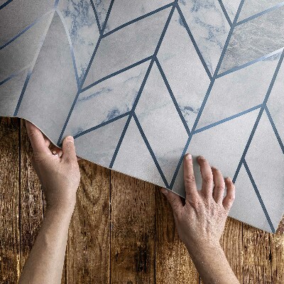 Pvc rug Geometric lines light marble glamour