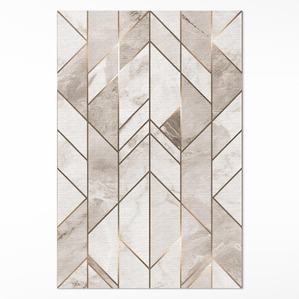 Pvc carpet Regular lines on marble glamour stone