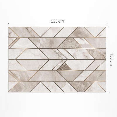 Pvc carpet Regular lines on marble glamour stone
