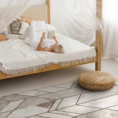 Pvc carpet Regular lines on marble glamour stone