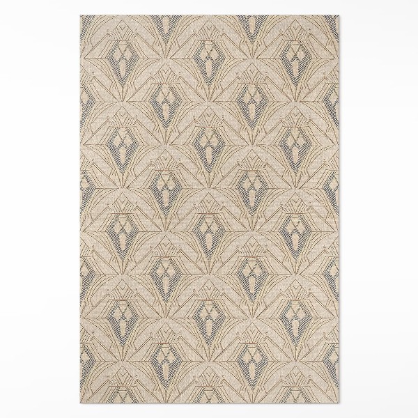 Vinyl floor rug Geometric vintage pattern
