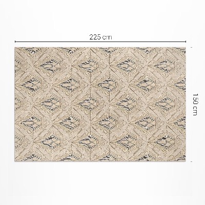Vinyl floor rug Geometric vintage pattern