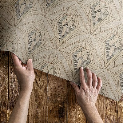 Vinyl floor rug Geometric vintage pattern