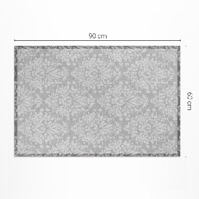 Vinyl floor rug Plant ornament in vintage style
