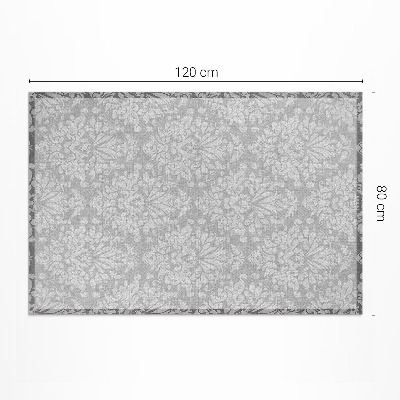 Vinyl floor rug Plant ornament in vintage style