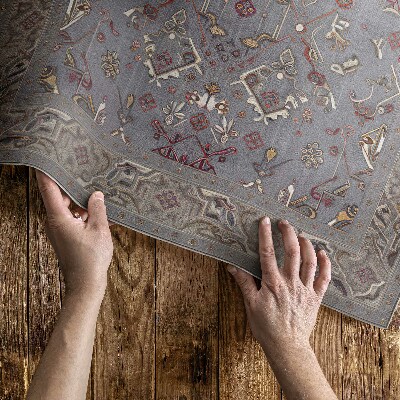 Pvc rug Vintage pattern in old Persian style