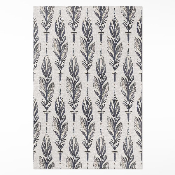 Vinyl rug Indian feather boho style