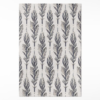 Vinyl rug Indian feather boho style