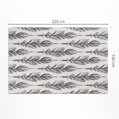 Vinyl rug Indian feather boho style