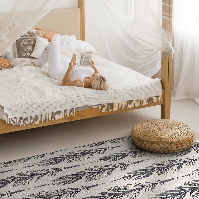 Vinyl rug Indian feather boho style