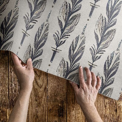 Vinyl rug Indian feather boho style