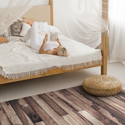 Pvc rug Natural wood parquet floorboards