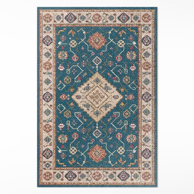 Pvc rug Persian pattern illustration oriental style