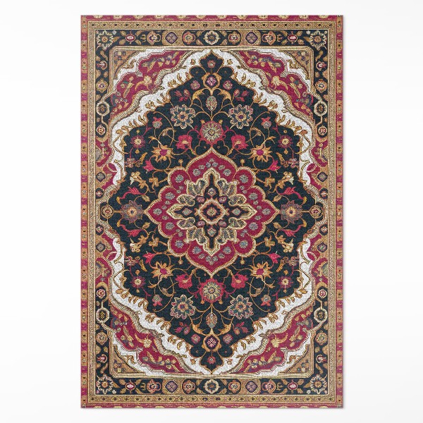 Pvc carpet Plant ornament in Persian style