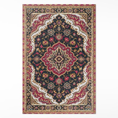 Pvc carpet Plant ornament in Persian style