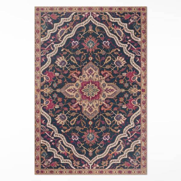 Vinyl rug Rich plant ornament in Turkish style