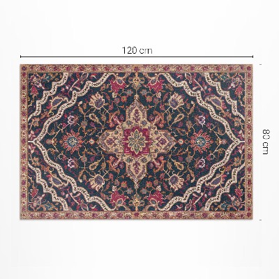 Vinyl rug Rich plant ornament in Turkish style