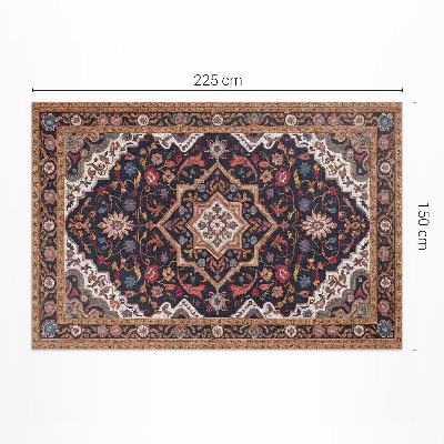 Vinyl floor rug Rich plant ornament in Persian style