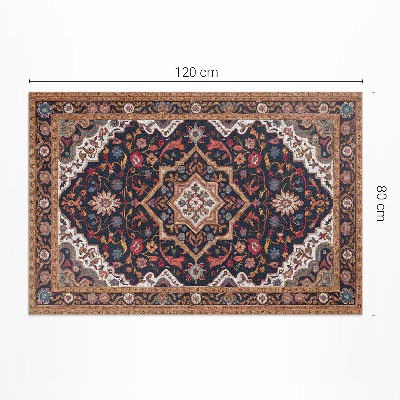Vinyl floor rug Rich plant ornament in Persian style