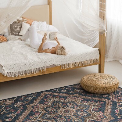 Vinyl rug Geometrized Plant Pattern Turkish Style