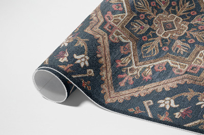 Vinyl rug Geometrized Plant Pattern Turkish Style