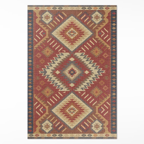 Vinyl floor rug The harmony of Aztec geometric figures