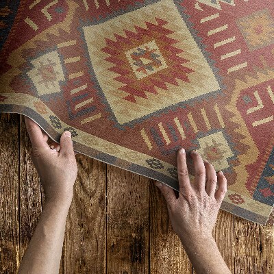 Vinyl floor rug The harmony of Aztec geometric figures